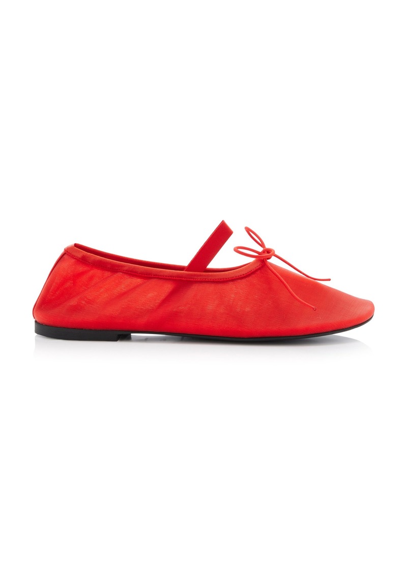 Proenza Schouler - Glove Mesh Mary Jane Ballet Flats - Red - IT 40 - Moda Operandi