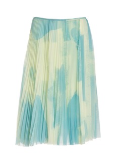 Proenza Schouler - Judy Printed Jersey Midi Skirt - Turquoise - US 10 - Moda Operandi