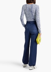 Proenza Schouler - Leopard-print cotton-jersey top - Blue - XL