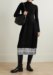 Proenza Schouler - Lila dégradé wool turtleneck midi dress - Black - XS