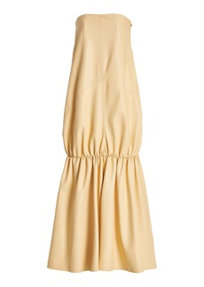Proenza Schouler - Margot Strapless Leather Maxi Dress - Yellow - US 0 - Moda Operandi