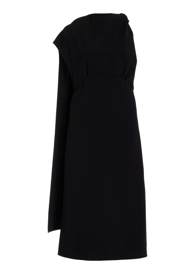 Proenza Schouler - Maude Asymmetric Crepe Midi Dress - Black - US 2 - Moda Operandi