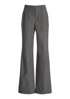 Proenza Schouler - Melange Wool-Blend Wide-Leg Pants - Grey - US 2 - Moda Operandi