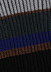 Proenza Schouler - Metallic striped ribbed-knit top - Black - XL