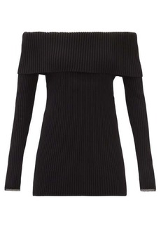 Proenza Schouler - Off-the-shoulder Ribbed Sweater - Womens - Black