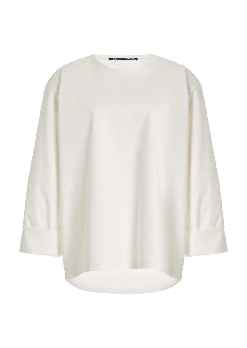 Proenza Schouler - Olson Cotton Jersey T-Shirt - White - M - Moda Operandi