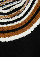 Proenza Schouler - Open-back crochet-paneled stretch-jersey top - Black - L