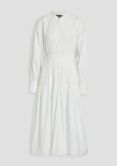 Proenza Schouler - Open-back gathered tiered cotton-poplin midi dress - White - US 0