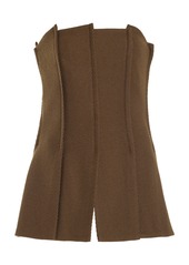 Proenza Schouler - Paneled Twill Bustier Top - Olive - US 2 - Moda Operandi