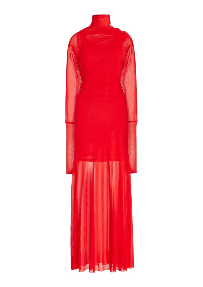 Proenza Schouler - Paula Crepe Jersey Maxi Dress - Red - US 2 - Moda Operandi