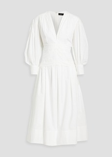 Proenza Schouler - Pleated cotton-poplin midi dress - White - US 0