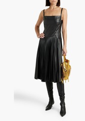 Proenza Schouler - Pleated faux leather midi dress - Black - US 0