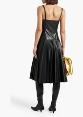 Proenza Schouler - Pleated faux leather midi dress - Black - US 0