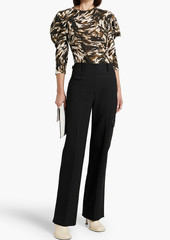 Proenza Schouler - Zebra-print slub cotton-jersey top - Animal print - XS