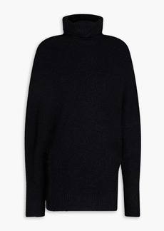 Proenza Schouler - Ribbed bouclé-knit turtleneck sweater - Black - S