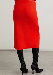 Proenza Schouler - Ribbed-knit midi skirt - Red - M