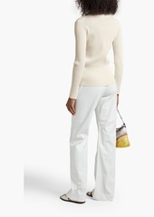 Proenza Schouler - Ribbed-knit polo sweater - White - L