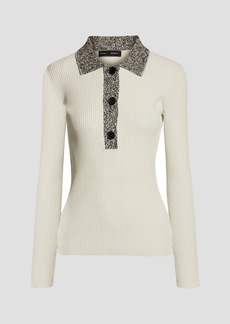 Proenza Schouler - Ribbed-knit polo sweater - White - XL