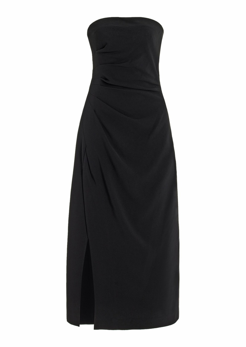 Proenza Schouler - Shira Strapless Crepe Midi Dress - Black - US 4 - Moda Operandi