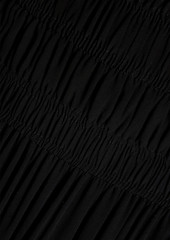 Proenza Schouler - Shirred crepe de chine midi dress - Black - US 2
