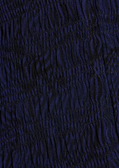 Proenza Schouler - Shirred striped crepe midi dress - Blue - US 4