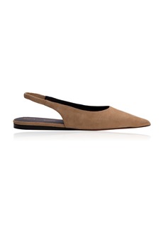 Proenza Schouler - Spike Slingback Leather Flat - Brown - IT 39.5 - Moda Operandi