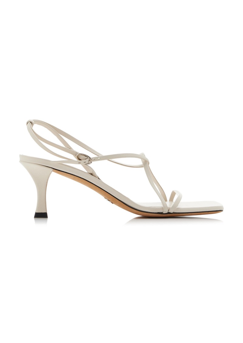 Proenza Schouler - Square Leather Sandals - White - IT 37.5 - Moda Operandi