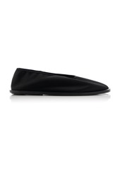 Proenza Schouler - Square Satin Slipper Flats - Black - IT 36 - Moda Operandi