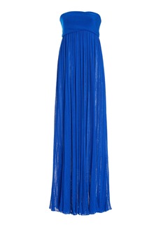Proenza Schouler - Strapless Knit Maxi Dress - Blue - M - Moda Operandi