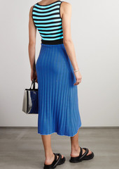 Proenza Schouler - Striped ribbed-knit midi dress - Blue - M