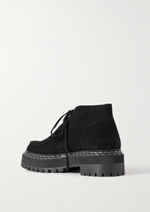 Proenza Schouler - Suede platform ankle boots - Black - EU 35