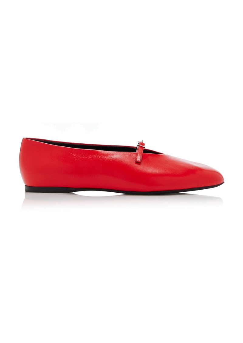 Proenza Schouler - Tee Leather Mary Jane Flats - Red - IT 39 - Moda Operandi