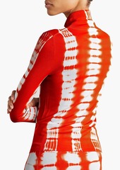 Proenza Schouler - Tie-dyed stretch-knit turtleneck top - Orange - S