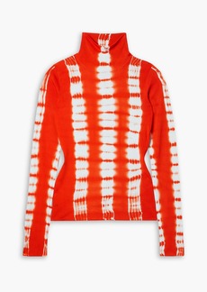 Proenza Schouler - Tie-dyed stretch-knit turtleneck top - Orange - S