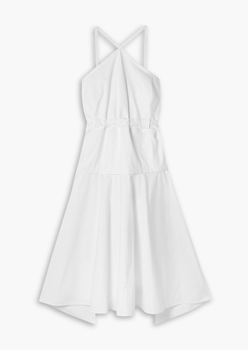 Proenza Schouler - Tiered cotton-blend poplin midi dress - White - US 12
