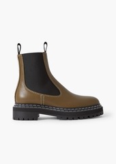 Proenza Schouler - Topstitched leather Chelsea boots - Brown - EU 37