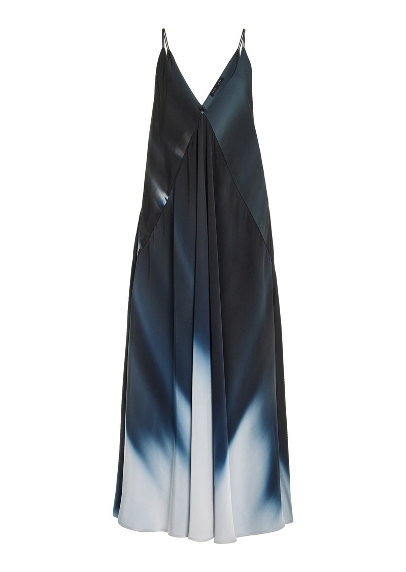 Proenza Schouler - Torres Printed Gabardine Maxi Dress - Navy - US 6 - Moda Operandi