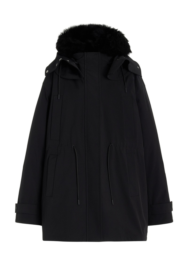 Proenza Schouler - Wilder Shearling-Lined Parka Coat - Black - US 4 - Moda Operandi