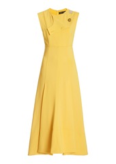 Proenza Schouler - Women's A-Line Tiered Matte Crepe Dress - Yellow - Moda Operandi