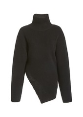 Proenza Schouler - Women's Asymmetric Wool Turtleneck Sweater - Black - Moda Operandi