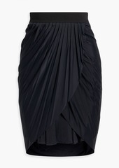Proenza Schouler - Wrap-effect draped jersey mini skirt - Black - US 0