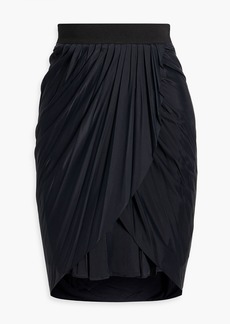 Proenza Schouler - Wrap-effect draped jersey mini skirt - Black - US 4