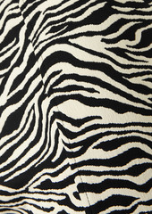 Proenza Schouler - Zebra-jacquard stretch cotton-blend slim-leg pants - White - US 2