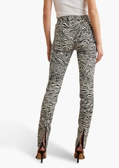 Proenza Schouler - Zebra-jacquard stretch cotton-blend slim-leg pants - White - US 2