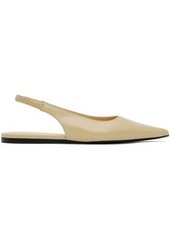 Proenza Schouler Beige Spike Slingback Ballerina Flats