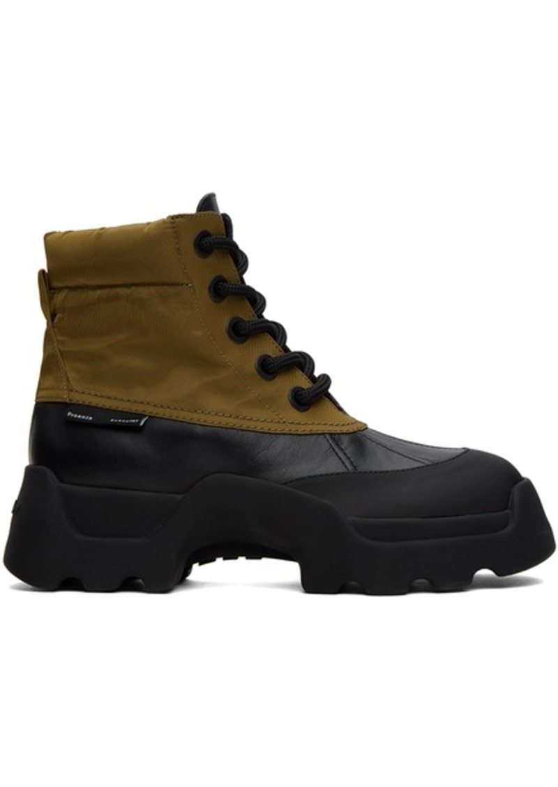 Proenza Schouler Black & Tan Stomp Boots