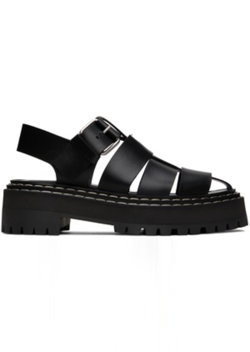 Proenza Schouler Black Lug Sandals