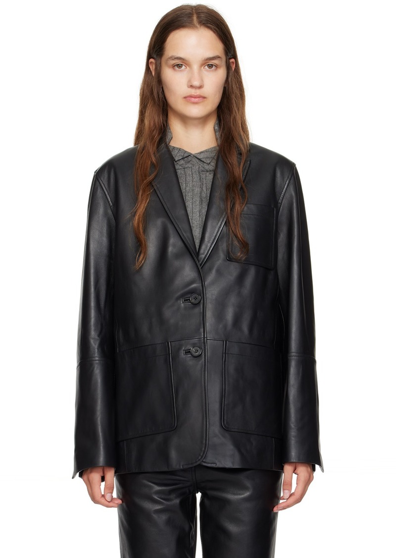 Proenza Schouler Black Proenza Schouler White Label Tesema Leather Blazer