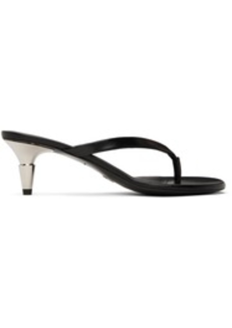 Proenza Schouler Black Spike Flip Flop Heels