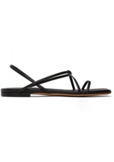 Proenza Schouler Black Square Strappy Flat Sandals